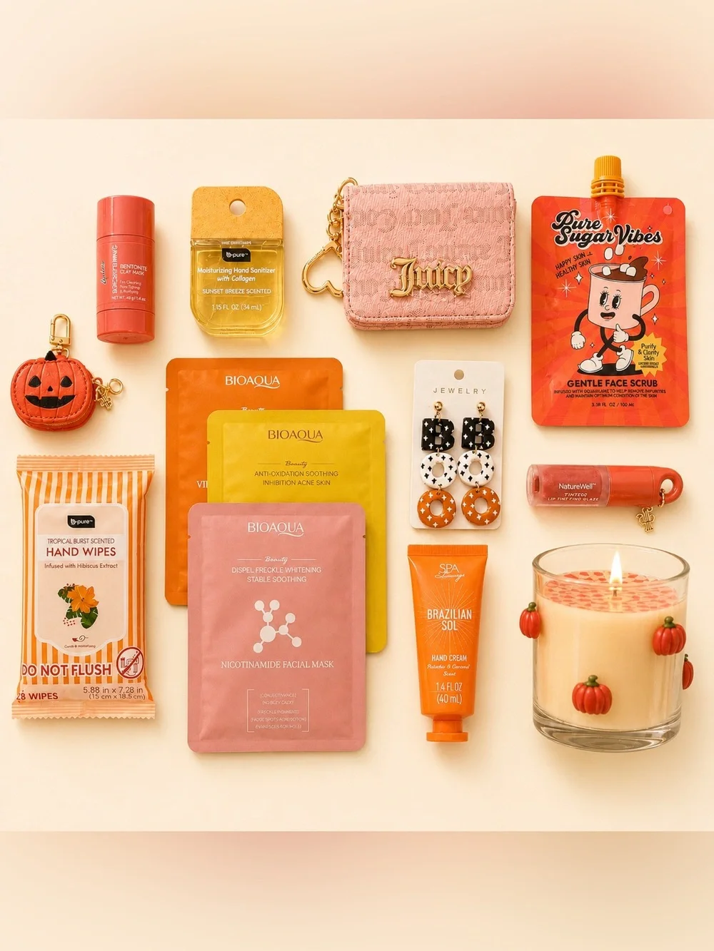 Halloween Orange Pumpkin Bath & Body Gift Box, Boo Basket